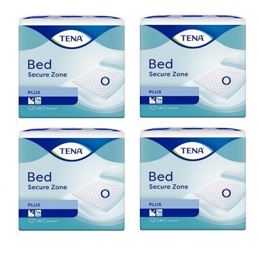 Miniaturka artykułu - #0 Zestaw TENA BED Plus Podkłady chłonne 60 x 90cm - 4x 30 sztuk
