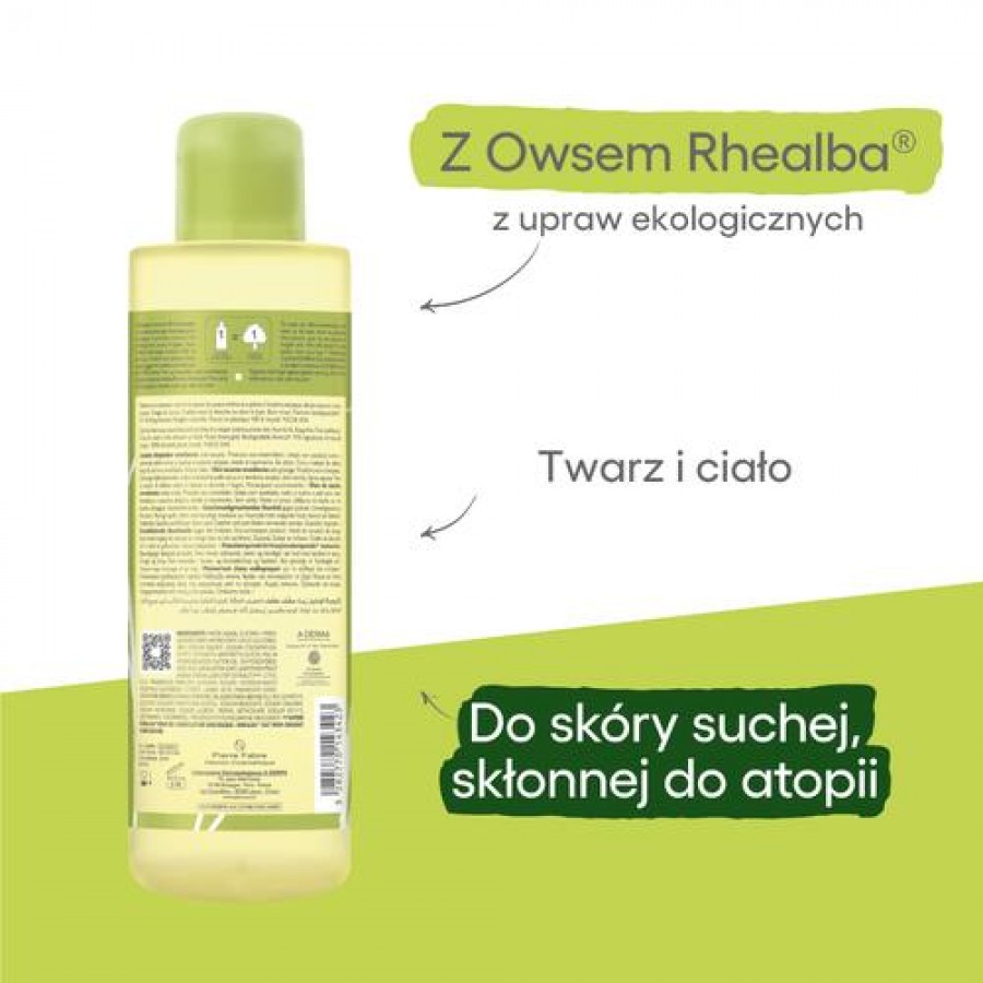 Zdjęcie produktu - 2 A-DERMA Exomega Control Olejek emolient pod prysznic, 500ml