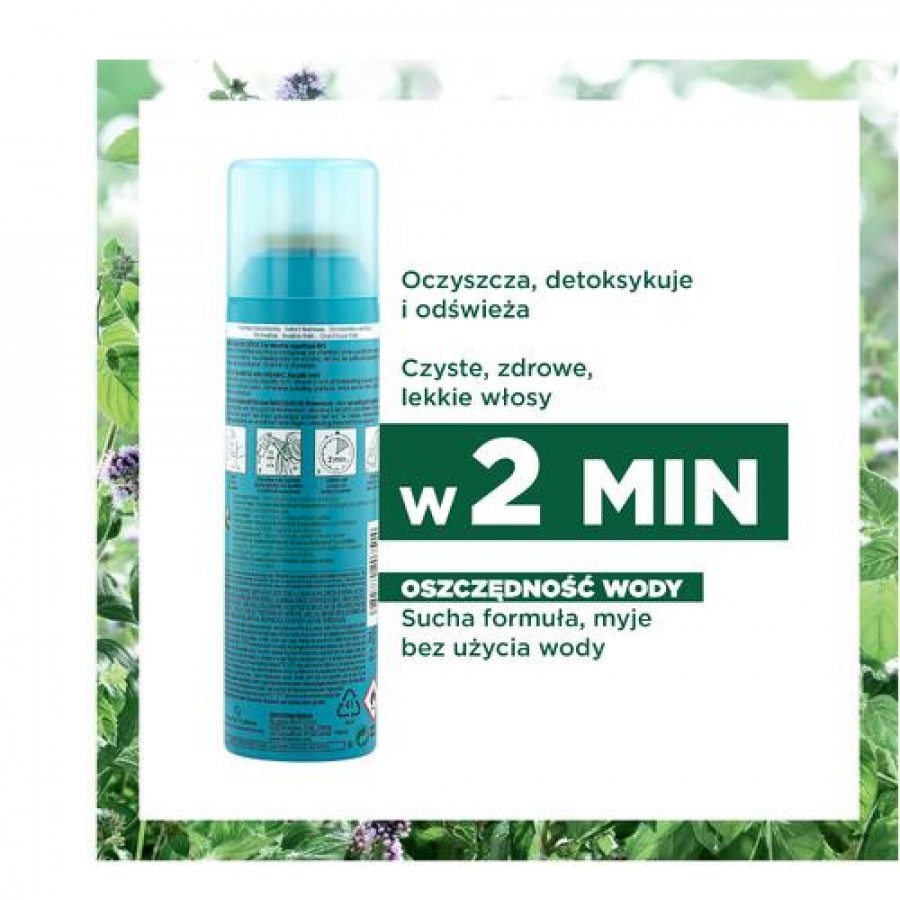Miniaturka artykułu - #1 KLORANE Suchy szampon detoksykujący z miętą organiczną, 150ml