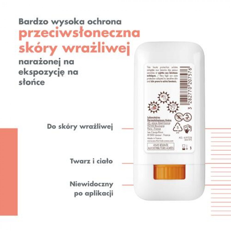 Miniaturka artykułu - #1 AVENE SunsiStick KA SPF 50+, 20g