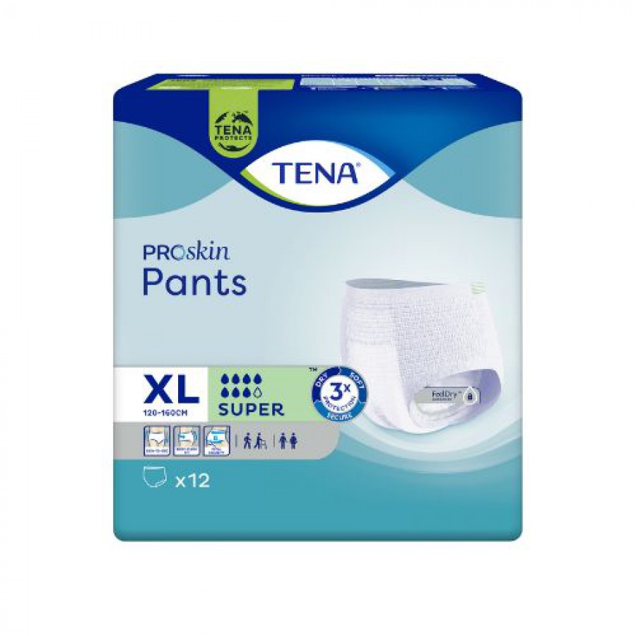 Miniaturka artykułu - #0 TENA Pants ProSkin Super XL, 12 szt - pieluchomajtki