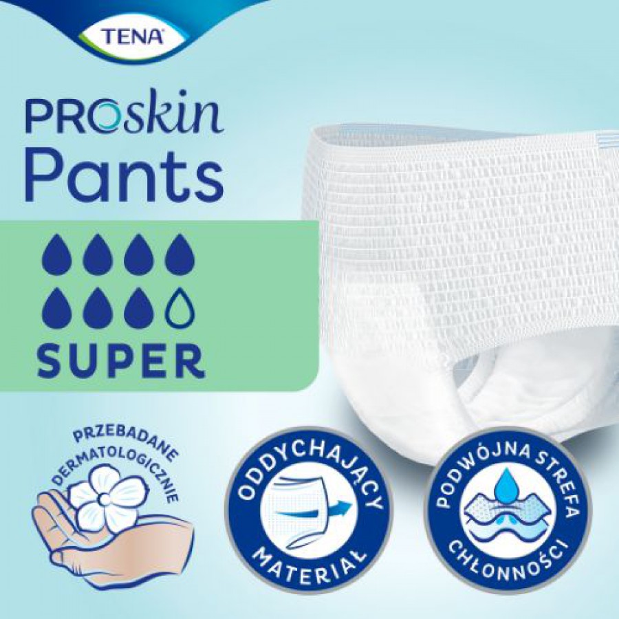 Zdjęcie produktu - 3 TENA Pants ProSkin Super XL, 12 szt - pieluchomajtki