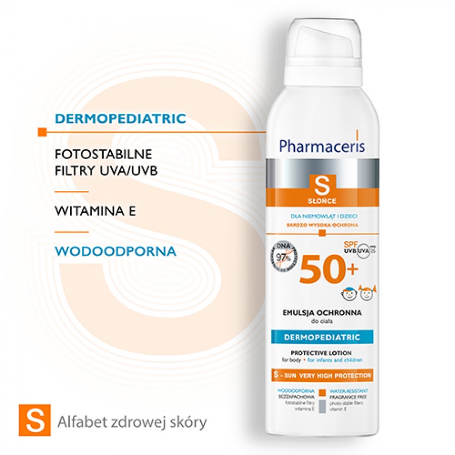 Miniaturka artykułu - #1 PHARMACERIS S Emulsja ochronna dla niemowląt i dzieci BARDZO WYSOKA OCHRONA SPF 50+, 150 ml