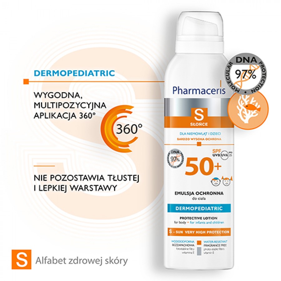 Zdjęcie produktu - 2 PHARMACERIS S Emulsja ochronna dla niemowląt i dzieci BARDZO WYSOKA OCHRONA SPF 50+, 150 ml