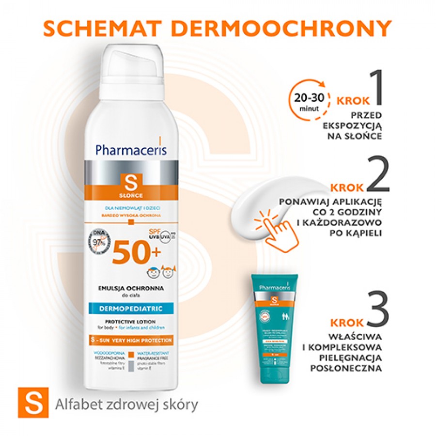 Zdjęcie produktu - 3 PHARMACERIS S Emulsja ochronna dla niemowląt i dzieci BARDZO WYSOKA OCHRONA SPF 50+, 150 ml