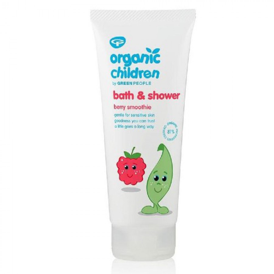 Miniaturka artykułu - #0 GREEN PEOPLE ORGANIC CHILDREN Jagodowy Smoothie Żel do kąpieli i pod prysznic dla dzieci, 200ml
