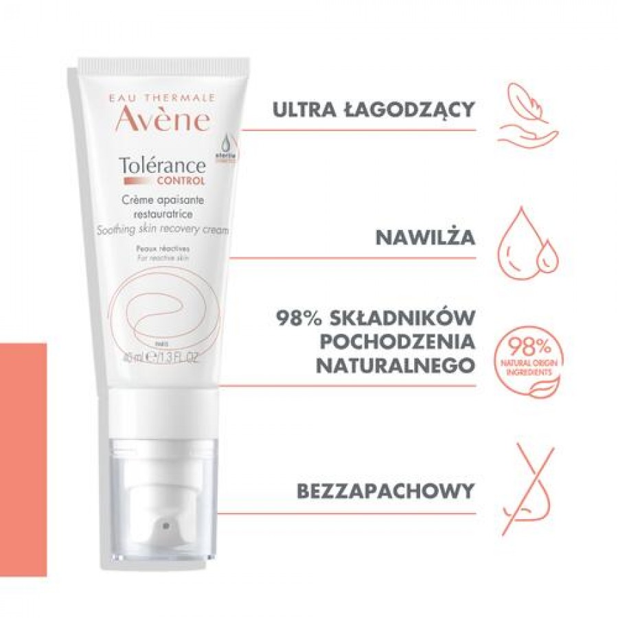 Miniaturka artykułu - #1 AVENE TOLERANCE CONTROL Krem łagodząco - regenerujący, 40ml