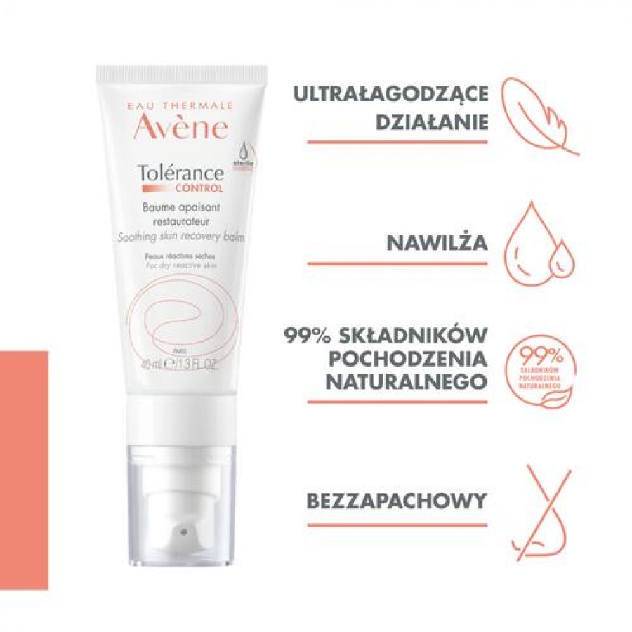 Miniaturka artykułu - #1 AVENE TOLERANCE CONTROL Balsam łagodząco - regenerujący, 40ml