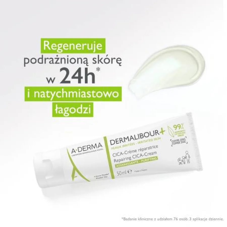 #3 – A-DERMA DERMALIBOUR+ CICA Krem regenerujący, 100ml