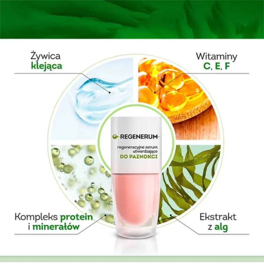#2 – REGENERUM Regenerujące serum utwardzające do paznokci, 8 ml