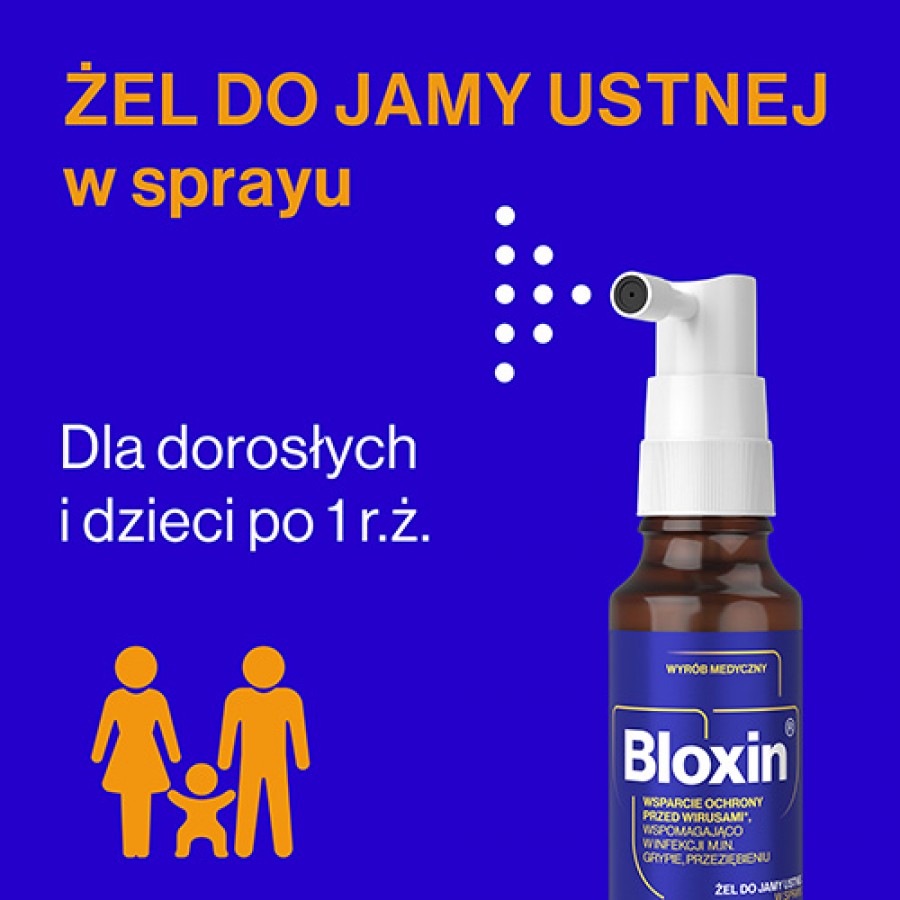 Miniaturka artykułu - #0 Bloxin Żel do jamy ustnej w sprayu, 20ml