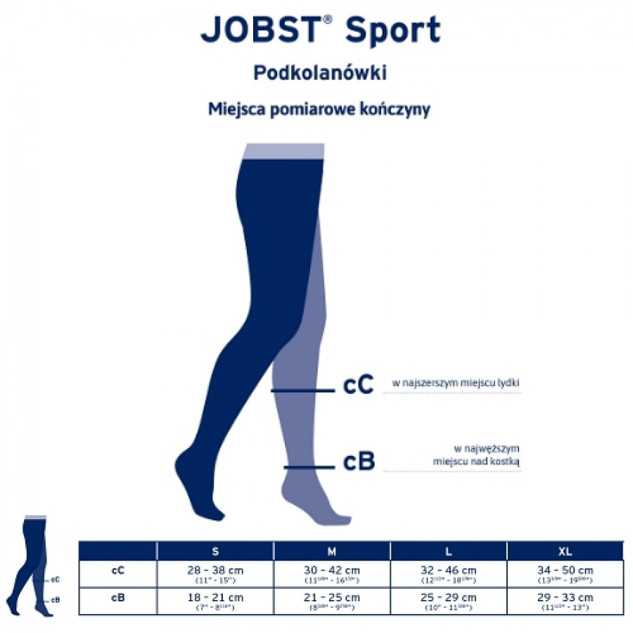 Miniaturka artykułu - #0 JOBST SPORT Podkolan&oacute;wki uciskowe CCL1 szary/grafit, rozmiar M, ZP