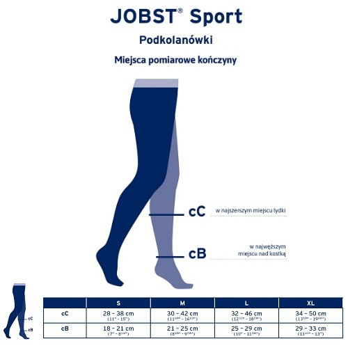 Miniaturka artykułu - #0 JOBST SPORT Podkolan&oacute;wki uciskowe CCL1 r&oacute;ż/szary, rozmiar S, ZP