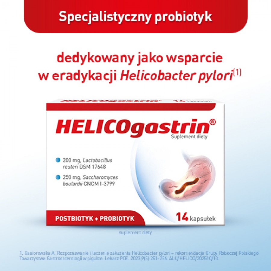 Miniaturka artykułu - #1 Zestaw HELICOGASTRIN, 3x14kaps.