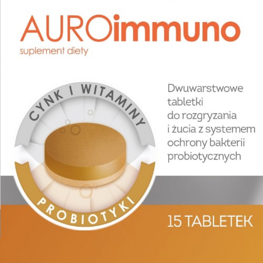 Miniaturka artykułu - #1 AUROimmuno, 15tabl. do rozgryzania i żucia