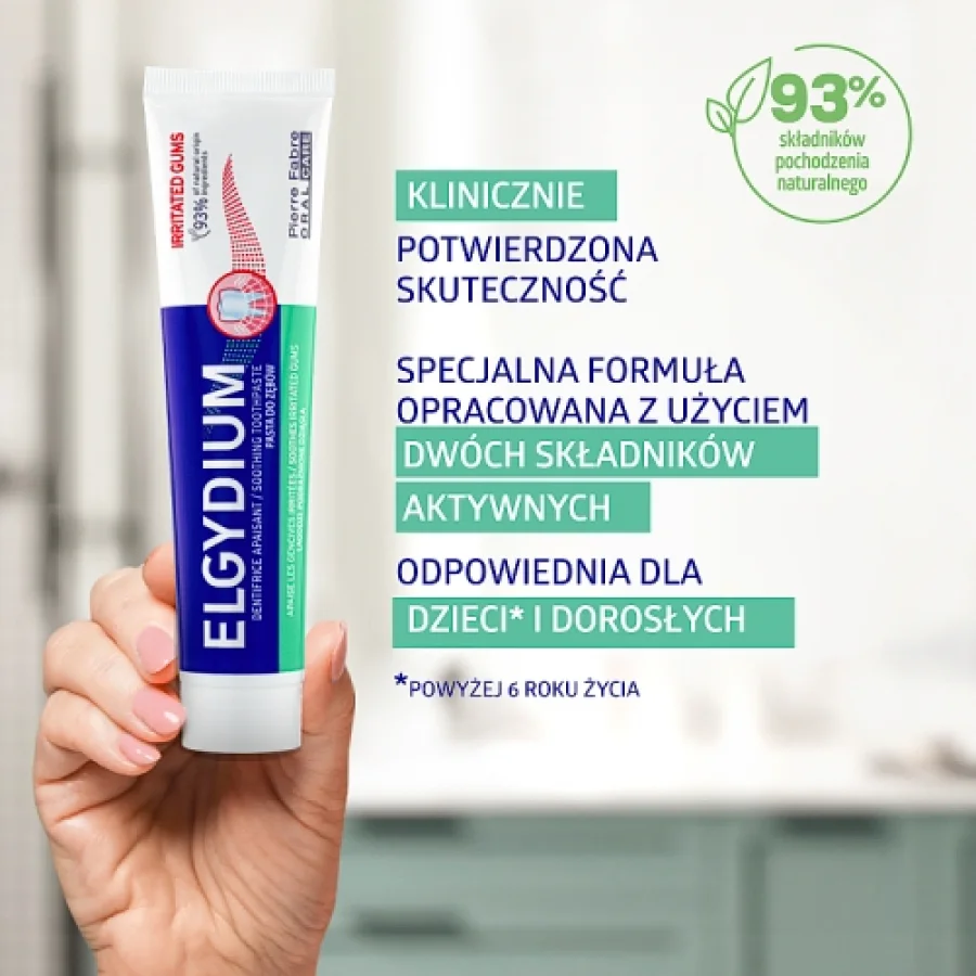 #2 – ELGYDIUM Na podrażnione dziąsła pasta do zęb&oacute;w, 75 ml