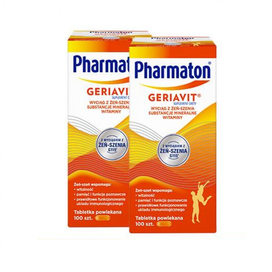 Zdjęcie produktu - 5 Zestaw 2x Pharmaton Geriavit, 100 tabletek