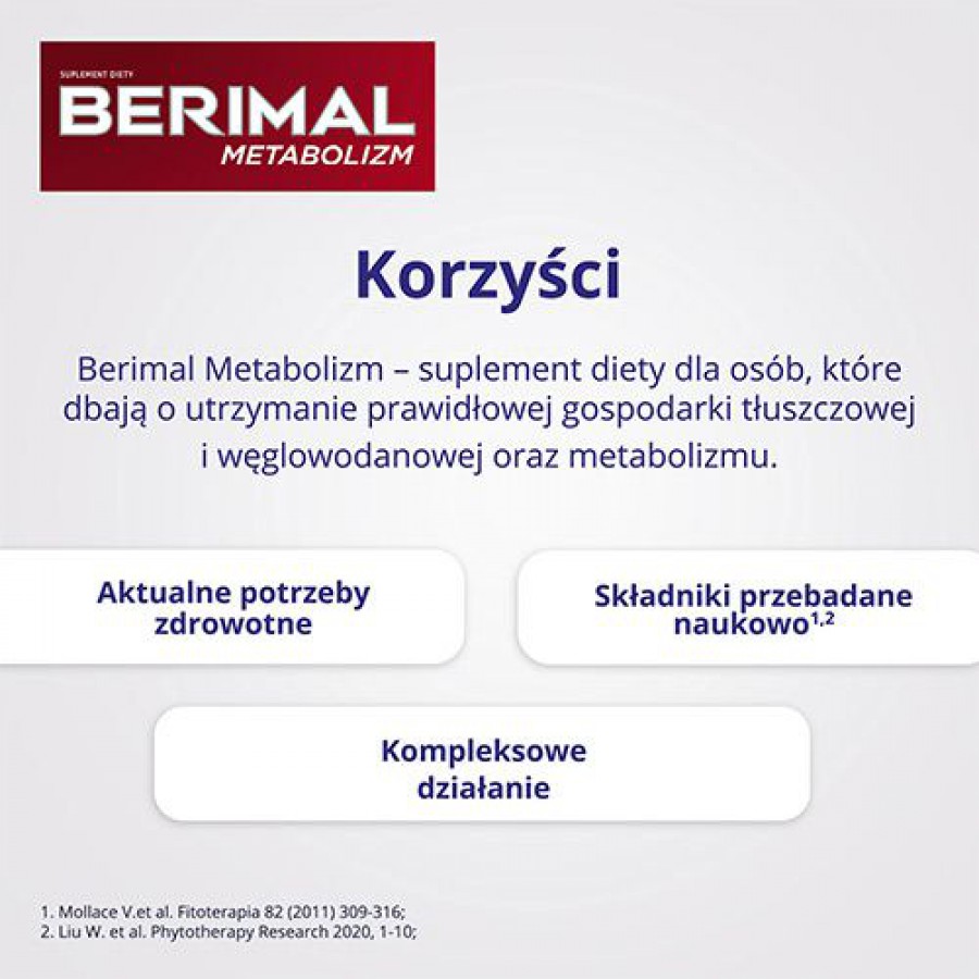 Miniaturka artykułu - #1 Berimal Metabolizm, 30 kapsułek