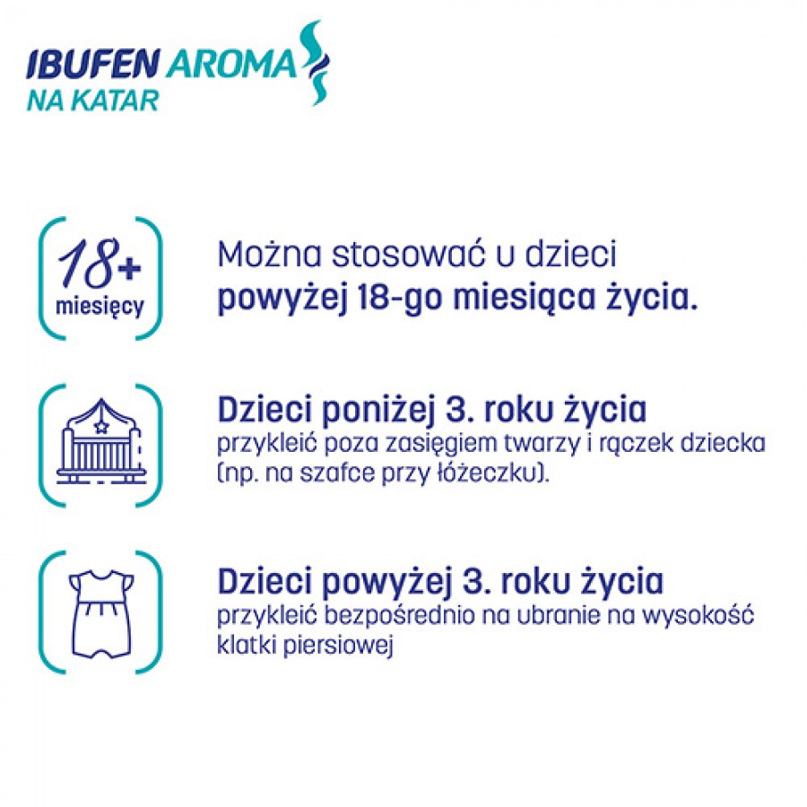 Zdjęcie produktu - 3 Ibufen Aroma na katar, 5 plastr&oacute;w ADR