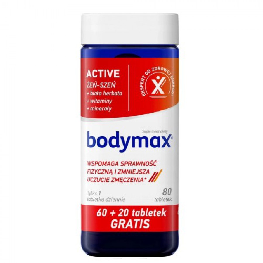 Miniaturka artykułu - #0 BODYMAX ACTIVE, 60 tabletek + 20 tabletek