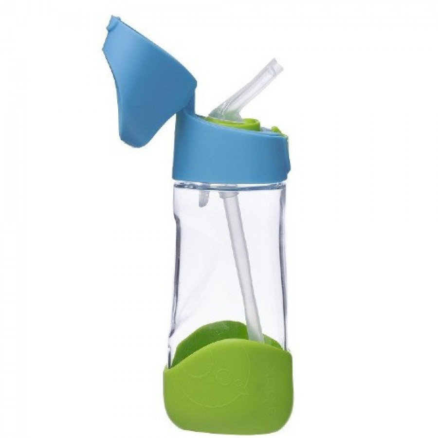 Miniaturka artykułu - #0 B.BOX Butelka tritanowa ze słomką Ocean Breeze, 450ml