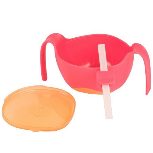 Miniaturka artykułu - #0 B.BOX Miseczka ze słomką Strawberry Shake, 1 sztuka