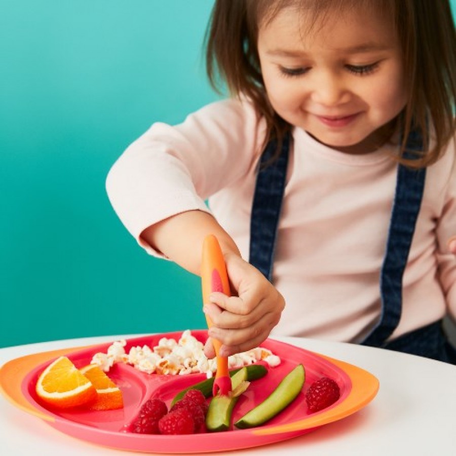 Miniaturka artykułu - #1 B.BOX Pierwsze sztućce BLW dla niemowląt Strawberry Shake, 2 sztuki