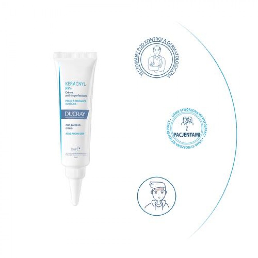 Zdjęcie produktu - 2 DUCRAY KERACNYL PP+ Krem przeciw niedoskonałościom, sk&oacute;ra trądzikowa, 30 ml