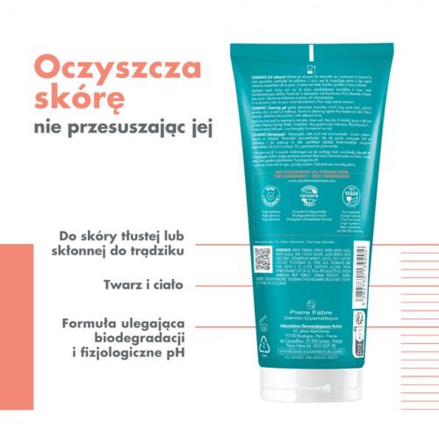 Miniaturka artykułu - #1 AVENE CLEANANCE Żel oczyszczający, matujący, 200ml
