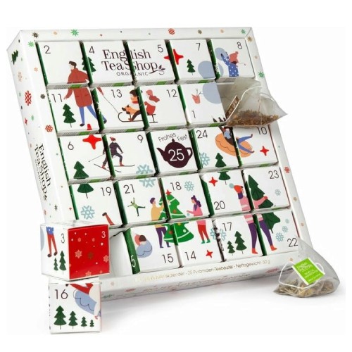 Miniaturka artykułu - #0 English Tea Kalendarz adwentowy White Puzzle, 25 piramidek