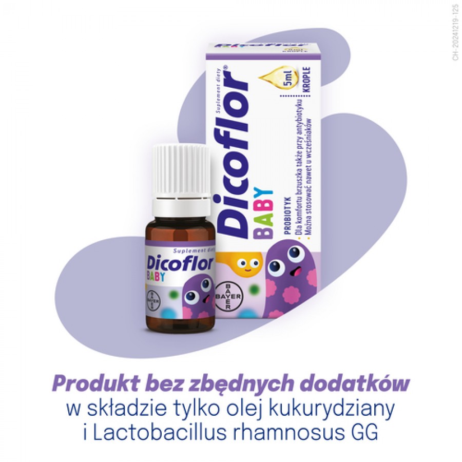 Zdjęcie produktu - 3 Dicoflor Baby krople, 5 ml - probiotyk dla niemowląt i dzieci