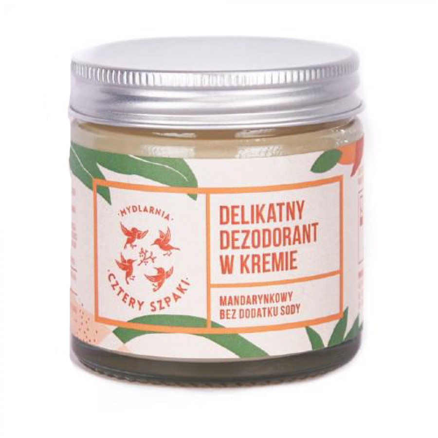 Miniaturka artykułu - #0 CZTERY SZPAKI (4szpaki) Delikatny dezodorant w kremie mandarynkowy, 60ml