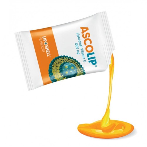 Miniaturka artykułu - #0 ASCOLIP Liposomal Vitamin C 1000mg smak cytryny i pomarańczy, 30 saszetek