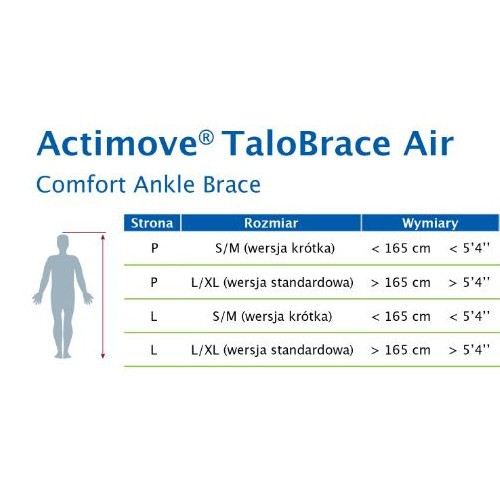 Miniaturka artykułu - #1 Actimove Professional Line Orteza stawu skokowego z powietrznymi poduszkami pneumatycznymi Prawa, rozm. L/XL