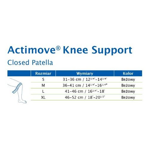 Miniaturka artykułu - #0 Actimove Everyday Supports Opaska stawu kolanowego z zabudowaną rzepką, rozm. XL