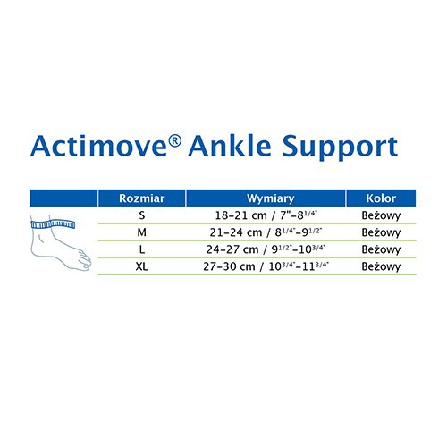 Miniaturka artykułu - #1 Actimove Everyday Supports Opaska stawu skokowego, rozm. M