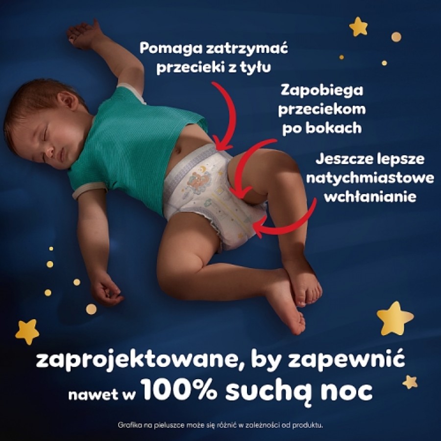 Zdjęcie produktu - 8 Pampers Night Pants Pieluchomajtki na noc dla dzieci 6 13-19kg, 19 szt.