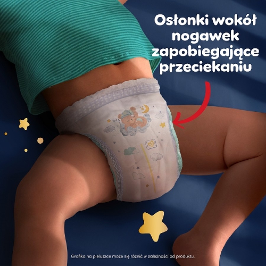 Zdjęcie produktu - 3 Pampers Night Pieluchomajtki Rozmiar 4 9-15kg, 25 szt.