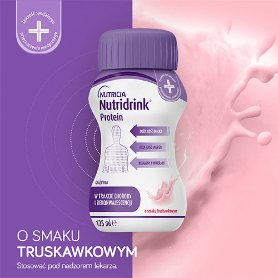 Miniaturka artykułu - #0 Zestaw 4x Nutridrink Protein truskawka, 4x125 ml