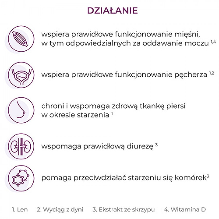 Miniaturka artykułu - #1 Jasnum Uro, 60 kaps. - suplement diety z witaminą D i C dla kobiet