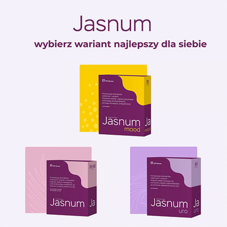 Zdjęcie produktu - 4 Jasnum Uro, 60 kaps. - suplement diety z witaminą D i C dla kobiet