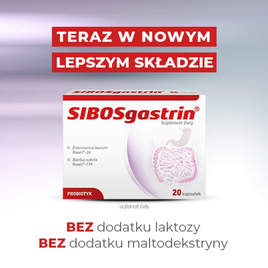 Miniaturka artykułu - #1 SIBOSgastrin probiotyk, 20 kaps.