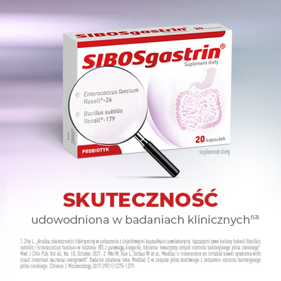 Zdjęcie produktu - 2 SIBOSgastrin probiotyk, 20 kaps.