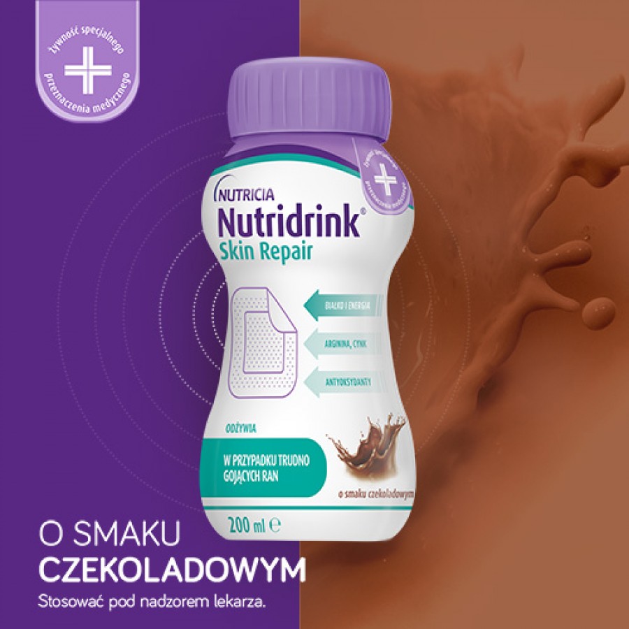 Miniaturka artykułu - #0 Zestaw 6x Nutridrink Skin Repair czekolada, 4x200ml (dawniej Cubitan)