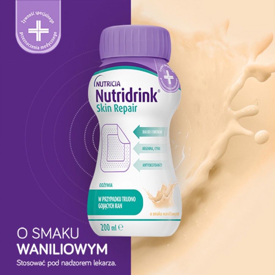 Miniaturka artykułu - #0  Zestaw 6x Nutridrink Skin Repair wanilia, 4x200ml (dawniej Cubitan)