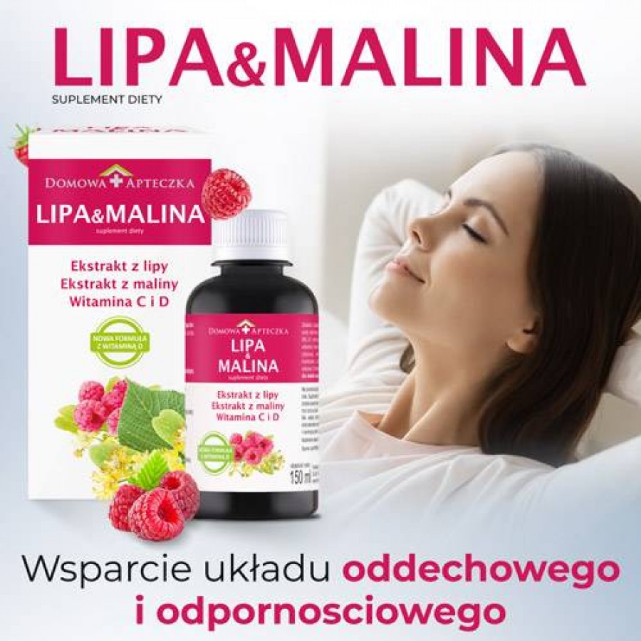 Miniaturka artykułu - #0 DOMOWA APTECZKA Lipa & Malina, 150ml