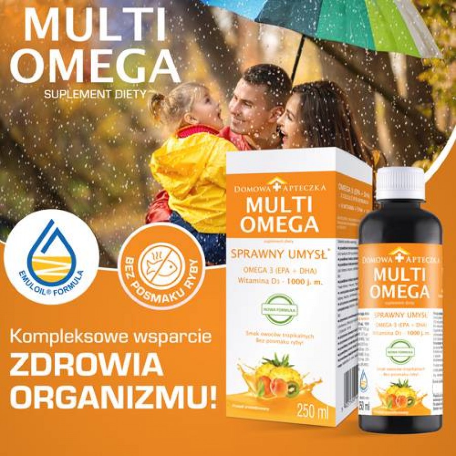 Miniaturka artykułu - #0 DOMOWA APTECZKA Tran Multiomega Sprawny umysł, 250ml