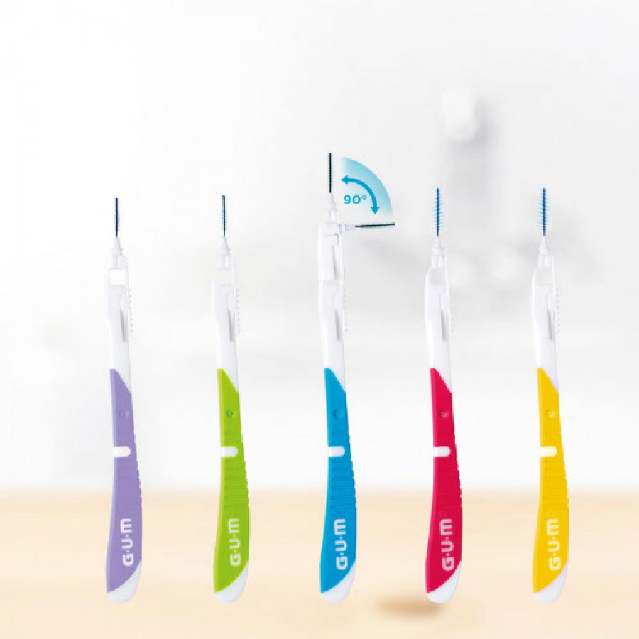 Zdjęcie produktu - 2 Sunstar GUM Bi-Direction Szczoteczki międzyzębowe 1,4mm (ż&oacute;łte 2714), 6 szt.