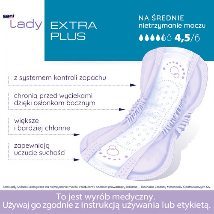 Miniaturka artykułu - #0 SENI Lady Extra Plus, 15szt. - Wkładki anatomiczne