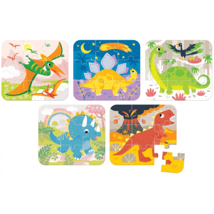 Miniaturka artykułu - #0 CzuCzu Pierwsze puzzle Układam dinozaury 3+